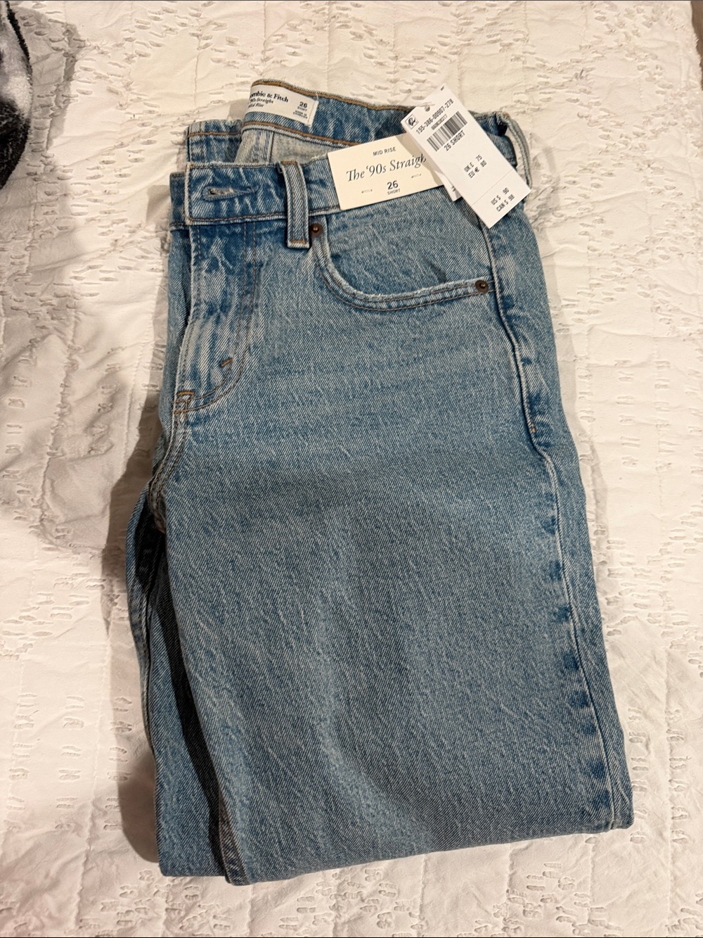 Abercrombie & Fitch Light Blue Straight-Leg Jeans